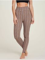 Barna mintás női leggings Tranquillo - női