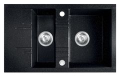 Novaservis Granitový dřez s vaničkou a odkapem,s přep. z dřezu,grafit DRGM3/48/79HA