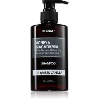 KUNDAL Honey & Macadamia Amber Vanilla szampon naturalny do włosów suchych i zniszczonych 500 ml