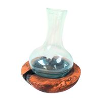 Ambia Home VÁZA, drevo, sklo, 30 cm