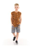 mshb&g Comics Boys Mustard T-shirt Shorts Set