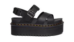 Dr. Martens Voss II Athena Leather Strap Platform Sandals Ženy - Obuv Dr. Martens - Černá - DM30717001-6.5 - Size: 6.5