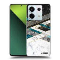 Silikónový prehľadný obal pre Xiaomi Redmi Note 13 Pro 5G - Black & White geometry