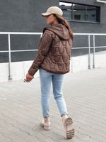 Damen Winterjacke WINDGLAM coffee Dstreet