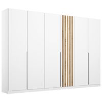 Rauch Möbel ŠATNÍ SKŘÍŇ S OTOČNÝMI DVEŘMI, bílá, dub artisan, 271/210/54 cm