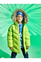 Koton Long Puffer Jacket Faux Für Detailed Hooded Zippered Pocket