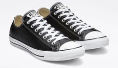 Converse Chuck Taylor Leather Black Unisex - Tenisice Converse - Crna - 132174C-6UK - Size: 6