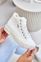 Insulated women's sneakers with Big Star stitching white