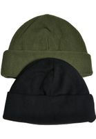 Fleece beanie 2-pack tiniolive/black