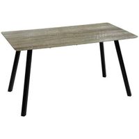 Carryhome JEDÁLENSKÝ STÔL, čierna, farba duba, 140/80/75 cm