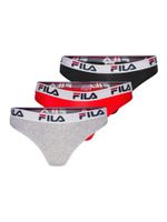 FILA Tanga gaćice  siva melange / crvena / crna / prljavo bijela