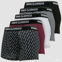 Urban Classics Boxer Shorts 5-Pack Black/ White/ Red/ Navy/ Aop S