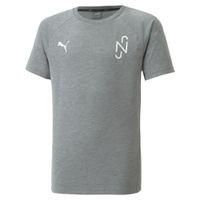 PUMA Tehnička sportska majica 'Neymar Jr Evostripe'  siva melange / bijela