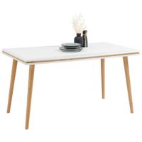 Livetastic JEDÁLENSKÝ STÔL, dub, prírodná farba, biela, 140/80/76 cm