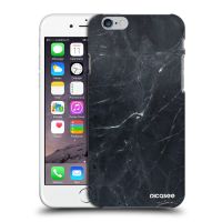 Silikónový čierny obal pre Apple iPhone 6/6S - Black marble