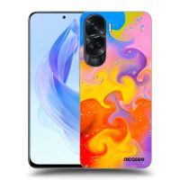 Silikónový čierny obal pre Honor 90 Lite 5G - Bubbles