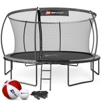 Gartentrampolin -14ft - 427 cm - Innennetz Grau/Schwarz