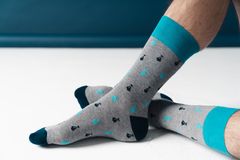 Sock ties 051-135 Melange Grey Melange Grey