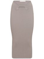Cutout Knit Midi Skirt