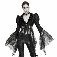 DEVIL FASHION - Damen Anzugjacke-  In Love with Love Gothic Mesh Cardigan S