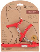 Amiplay Macskahám pórázzal Samba Piros | Macskahámok - S