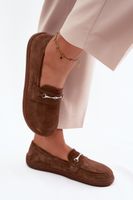 Damskie mokasyny zamszowe typu barefoot
