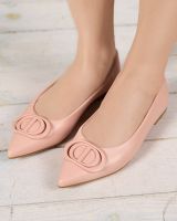 Resti Women's pink pointed ballerinas with an ornament on the toe Manico - Footwear