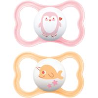 MAM Air 6+ months пустушка Pink/ Orange 2 кс