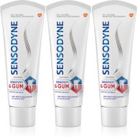 Sensodyne Sensitivity & Gum Whitening відбілююча зубна паста для захисту зубів та ясен 3x75 мл