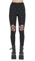 Damen Leggings DEVIL FASHION - Hollow Out Cross XS