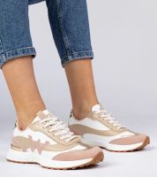 Gemre White-pink women's sneakers with leopard print detail Kalasa