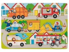 Na silnici (Dřevěná vkládačka) - puzzle z kategorie Maxi dílky