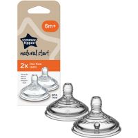 Tommee Tippee Natural Start Anti-Colic Teat Trinksauger Fast Flow 6 m+ 2 St.