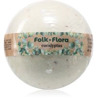 Folk & Flora Eucalyptus бомбочка для ванни має заспокійливі властивості 130 гр