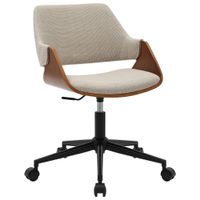 MID.YOU OTOČNÁ ŽIDLE, vzhled lnu, béžová, barvy vlašských ořechů