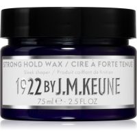 Keune 1922 Strong Hold Wax восък за коса със силна фиксация за блясък 75 мл.