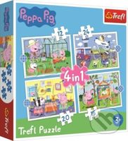 Prasátko Peppa Vzpomínky na prázdniny 4v1 - puzzle z kategorie 15 - 60 dílků