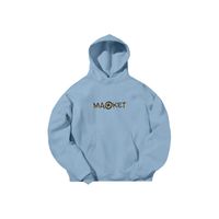 MARKET Smiley Doodle Hoodie Blue - Pánske - Mikina MARKET - Modré - HD0639-BLUE - Veľkosť: L