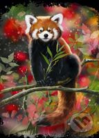 Červená panda sedí na konári - puzzle z kategorie Zvířata