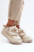 PS1 Sneakersy Damskie Na Platformie Beżowe Moariella