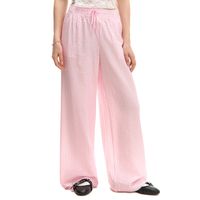 Cropp - Hlače v črtah - pastelno roza