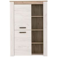 KOMODA, farba duba, farba strieborného duba, 99,5/146,5/36,5 cm