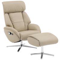 Livetastic MASÁŽNE KRESLO, textil, koža, taupe