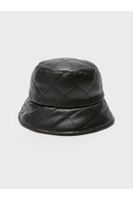 LC Waikiki Girls' Leather Look Quilted Bucket Hat