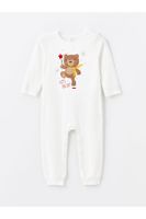 LC Waikiki Lcwk Crew Neck Printed Long Sleeve Baby Girl Jumpsuit