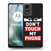 Silikónový čierny obal pre Motorola Moto E14 - Shadow Eye - Transparent