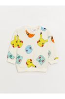 LC Waikiki Crew Neck Long Sleeve Pokemon Printed Baby Boy Sweatshirt