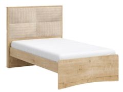 Študentská posteľ 120x200cm s čelom a usb cody - dub