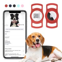 PawView Smart TAG Airtag tartóval intelligens címke kutyáknak - piros