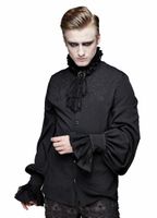 Herrenhemd DEVIL FASHION - Crass Melody Gothic Embroidered Shirt With Necktie XXL